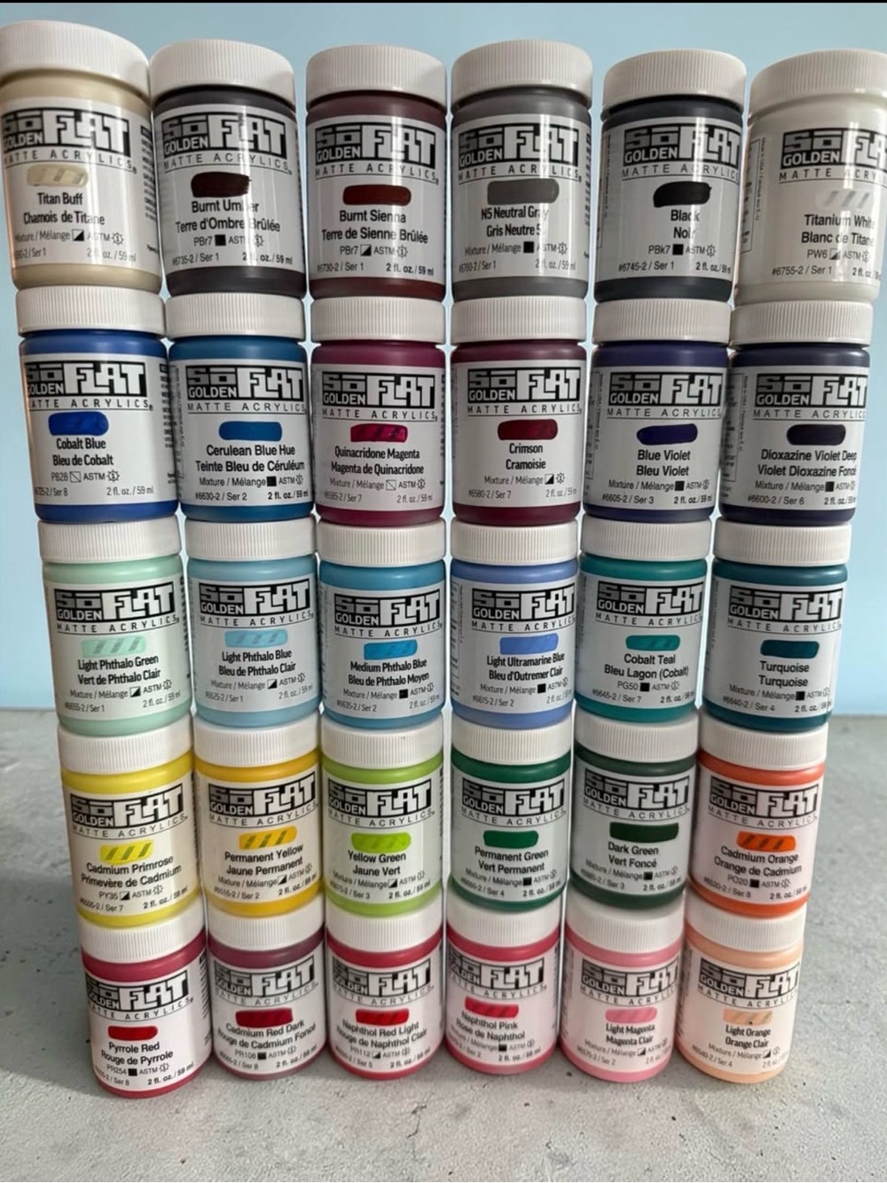 Golden Acrylic Paint Set - Assorted Colors